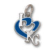 Kansas City Royals I Heart Logo with enamel Small Pendant