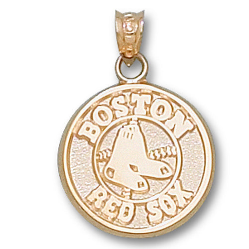 Boston Red Sox Round Logo 14 kt Gold Pendant