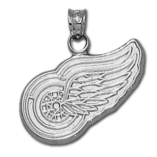 Detroit Red Wings Logo Large Silver Pendant