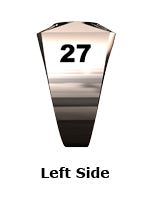 Left Side Panel of Contemporary Style Championship Ring