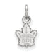 Sterling Silver Rhodium-plated NHL LogoArt Toronto Maple Leafs Extra Small Pendant
