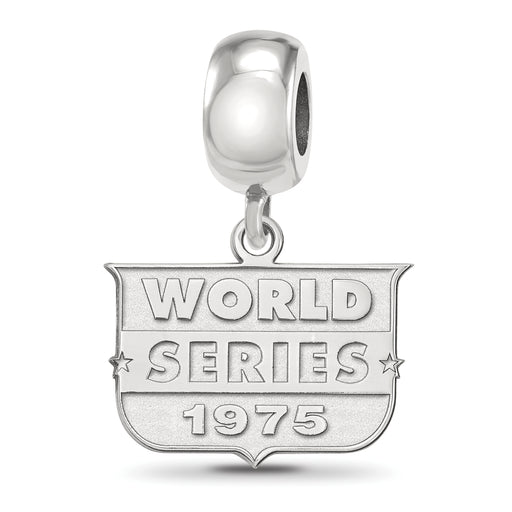 SS w/GP 1975 Reds World Series Champs Small Dangle Bead Charm