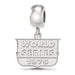 Sterling S. Rh-p LA 1975 Reds World Series Champs Small Dangle Bead Charm