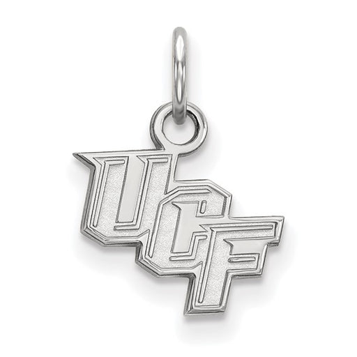 10k White Gold University of Central Florida U-C-F XS Pendant