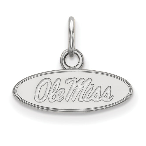 14kw University  of Mississippi XS Oval Ole Miss Pendant
