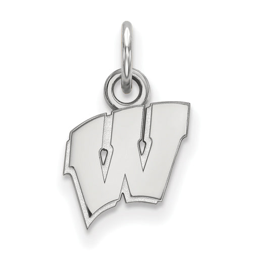 14kw University of Wisconsin XS Letter W Pendant