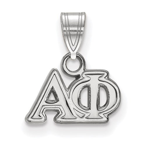 Sterling Silver Rh-plated LogoArt Alpha Phi Small Pendant