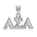 Sterling Silver Rh-plated LogoArt Alpha Sigma Alpha Small Pendant