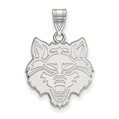 14kw Arkansas State University Large Red Wolves Pendant