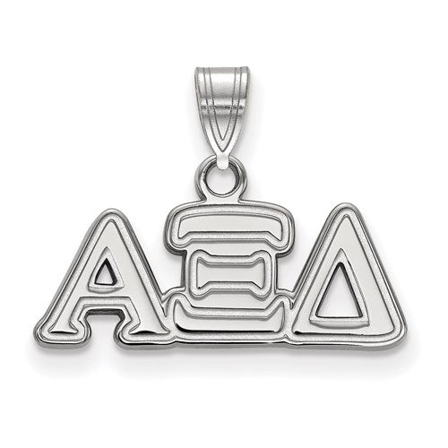 Sterling Silver Rh-plated Alpha Xi Delta Small Pendant