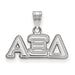Sterling Silver Rh-plated LogoArt Alpha Xi Delta Small Pendant