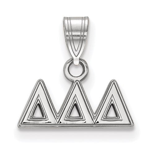 Sterling Silver Rh-plated Delta Delta Delta Small Pendant
