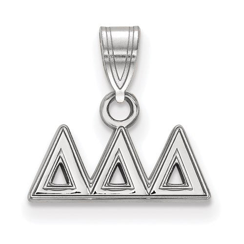 Sterling Silver Rh-plated LogoArt Delta Delta Delta Small Pendant