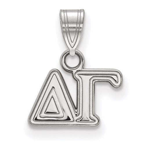 Sterling Silver Rh-plated Delta Gamma Small Pendant