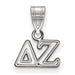 Sterling Silver Rh-plated LogoArt Delta Zeta Small Pendant