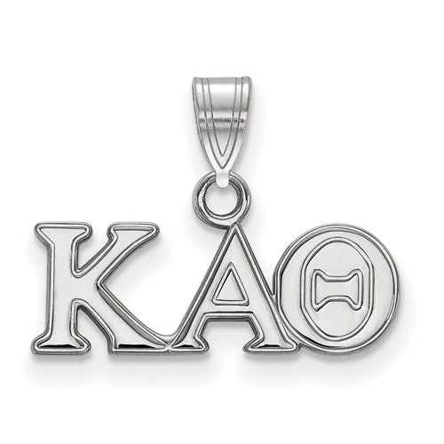 Sterling Silver Rh-plated Kappa Alpha Theta Small Pendant