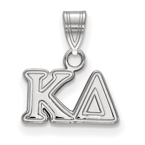 Sterling Silver Rh-plated LogoArt Kappa Delta Small Pendant