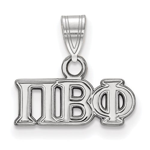 Sterling Silver Rh-plated Pi Beta Phi Small Pendant