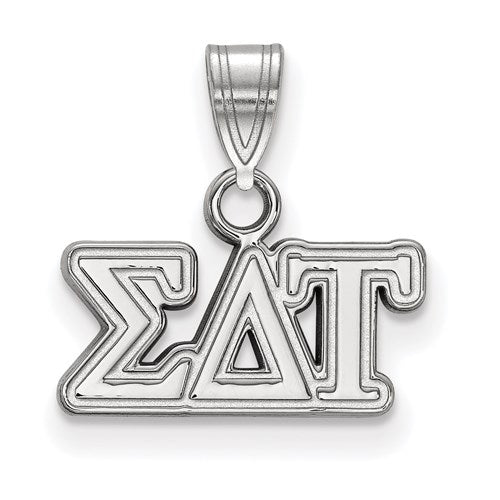 Sterling Silver Rh-plated Sigma Delta Tau Small Pendant