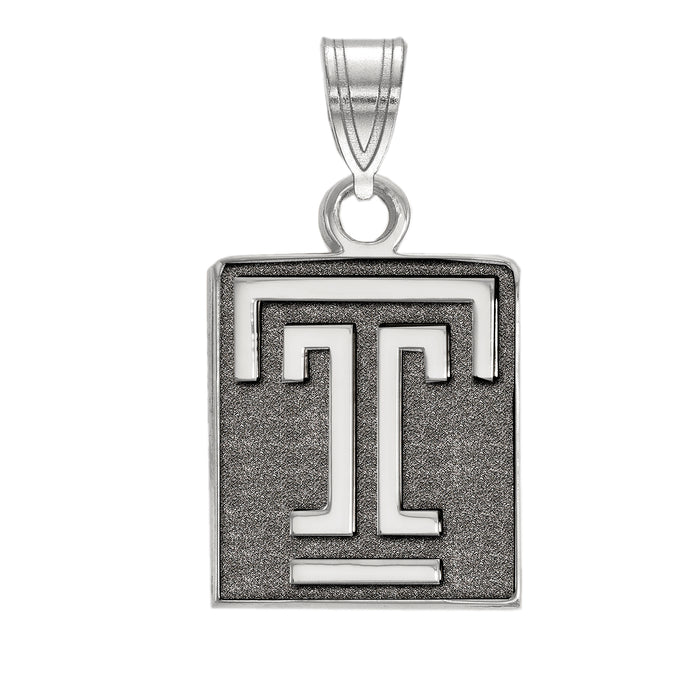 Temple University T SQUARE Silver Pendant