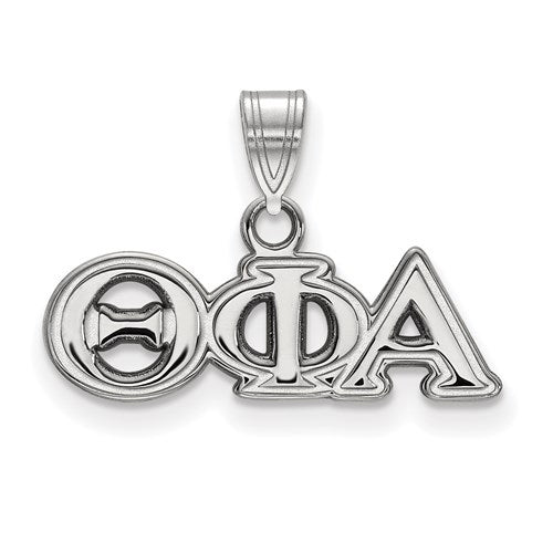 Sterling Silver Rh-plated Theta Phi Alpha Small Pendant