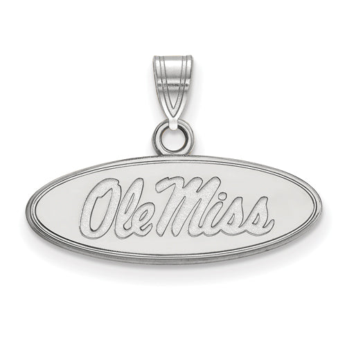 SS University  of Mississippi Ole Miss Small Oval Pendant