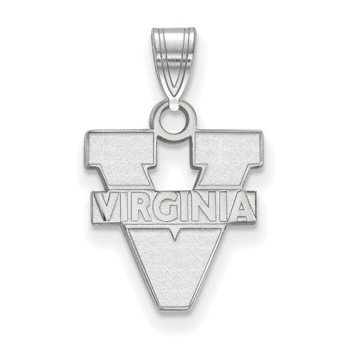 14kw University of Virginia Small Text Logo Pendant