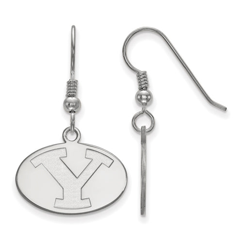 SS Brigham Young University Small Disc Logo Dangle Earrings