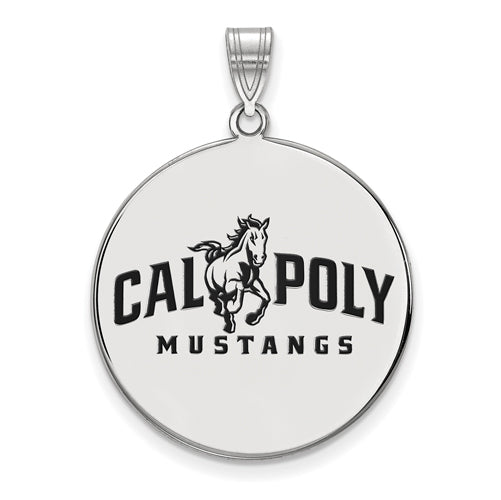 SS California Polytechnic State U XL Enamel Disc Pendant