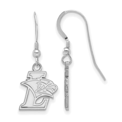 Sterling Silver Rhodium-plated LogoArt Lehigh University Small Dangle Wire Earrings