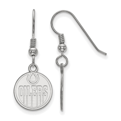 SS NHL Edmonton Oilers Small Dangle Earrings