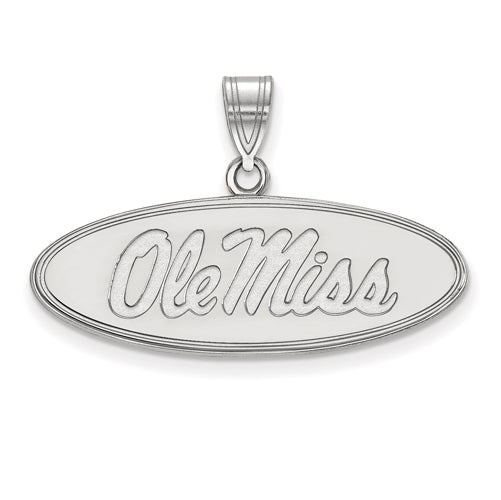 14kw University  of Mississippi Medium Oval Ole Miss Pendant