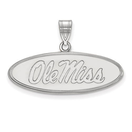 SS University  of Mississippi Medium Oval Ole Miss Pendant