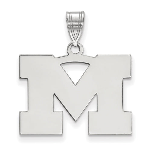 SS University of Michigan Medium Letter M Pendant