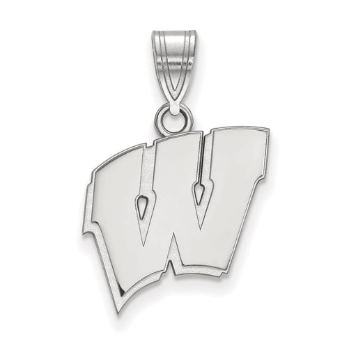 14kw University of Wisconsin Medium Letter W Pendant
