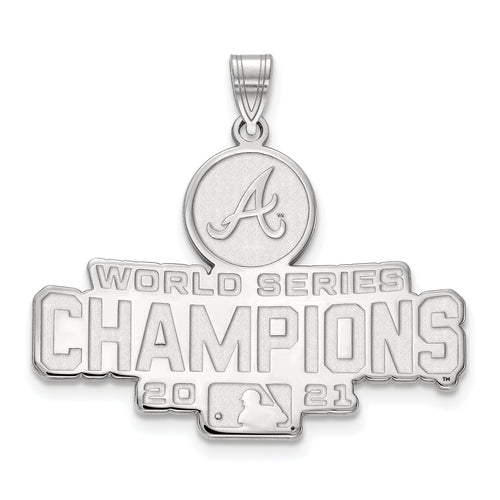 SS 2021 World Series Champions Atlanta Braves Extra Large Pendant