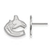 10k White Gold NHL LogoArt Vancouver Canucks Small Post Earrings