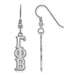 Sterling Silver Rh-plated LogoArt Gamma Phi Beta Dangle Small Earrings