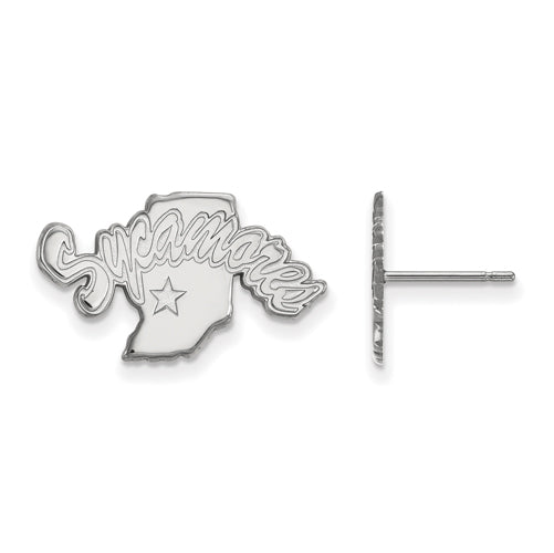 SS Indiana State U Small Post Earrings