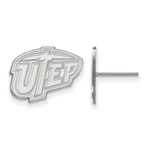 14kw The University of Texas at El Paso Small UTEP Post Earrings