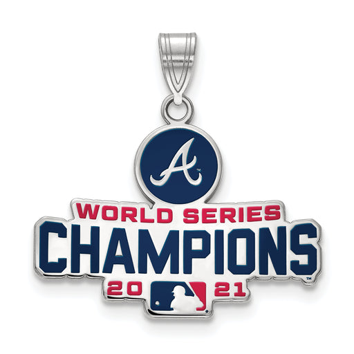 SS 2021 World Series Champions Atlanta Braves Large Enamel Pendant