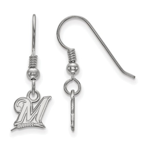 SS MLB  Milwaukee Brewers XS Logo Dangle Earrings