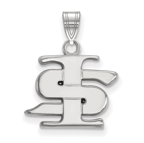 SS Indiana State U Small Interlocking IS Pendant