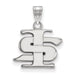 SS Indiana State U Small Interlocking IS Pendant