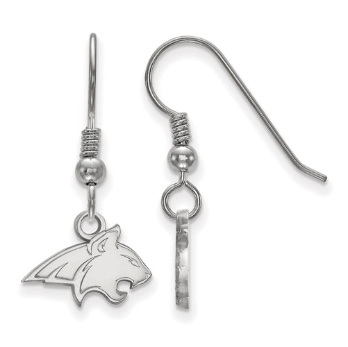 SS Montana State University XS Bobcat Dangle Wire Earrings