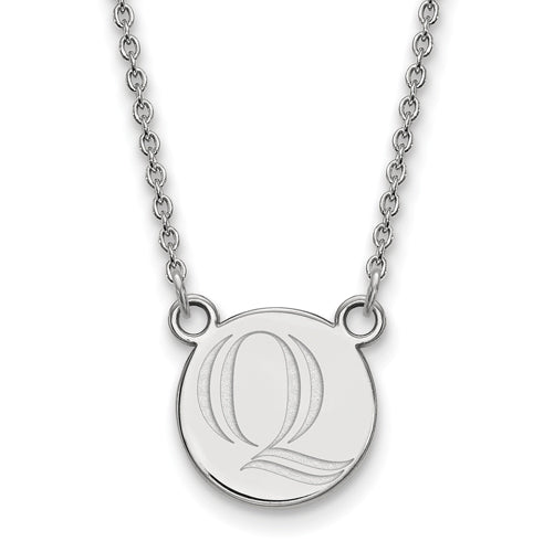 Sterling Silver Quinnipiac University Small Pendant Necklace