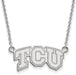 14kw Texas Christian University Small TCU Pendant w/Necklace