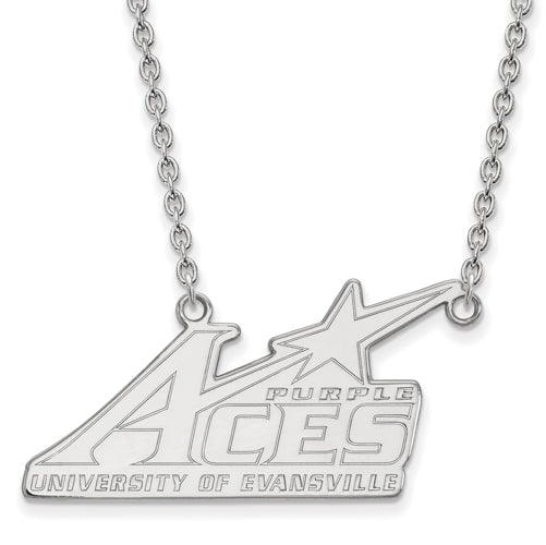 14kw University of Evansville Large Pendant w/Necklace