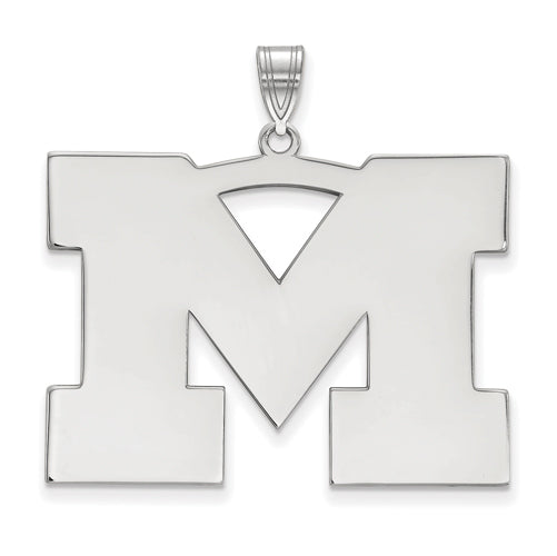 14kw University of Michigan XL Letter M Pendant