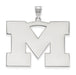 14kw University of Michigan XL Letter M Pendant